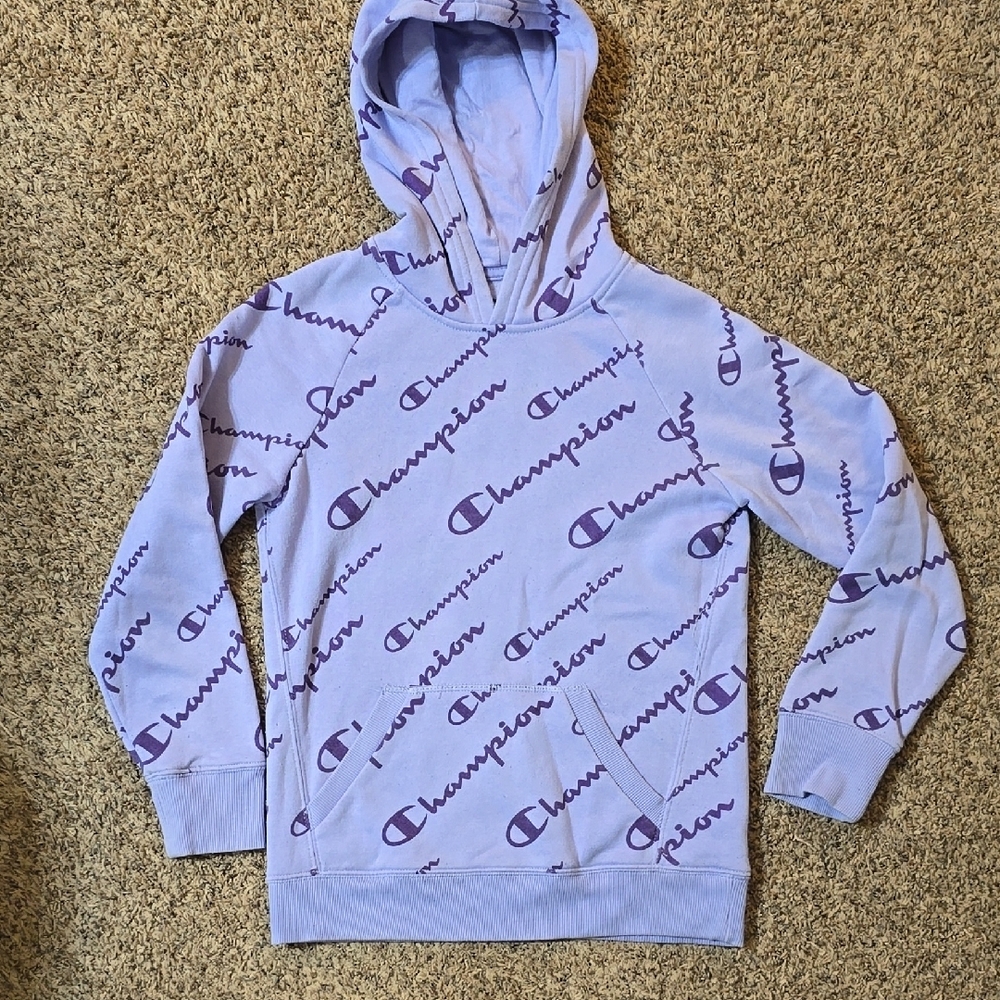 Champion Purple Hoodie Girl's Medium
